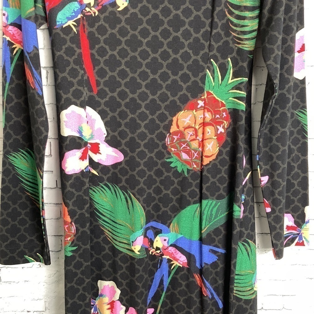 Soft Surroundings Wear Anywhere Tropical Floral Faux Wrap Maxi Dress Vacation - Picture 11 of 16